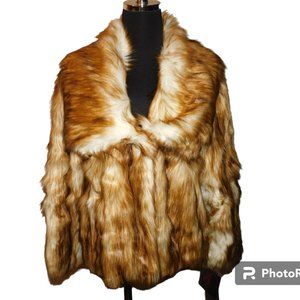 Adrienne Landau Faux Fur Jacket Coat Size Large NWT Snow Winter